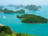 苏梅岛,泰国湾的碧海蓝天，热带天堂的度假胜地